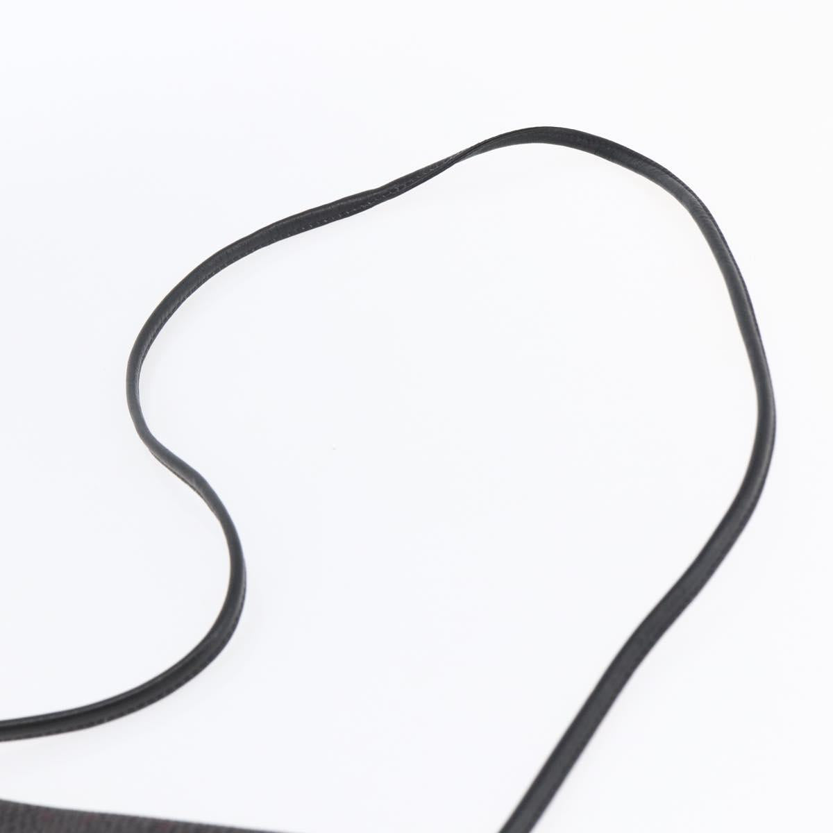 SAINT LAURENT Shoulder Bag PVC Leather Black Gold Auth 152971