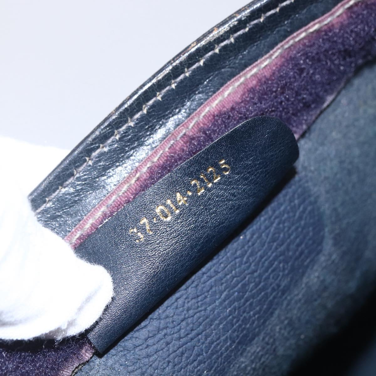 GUCCI GG Supreme Sherry Line Clutch Bag PVC Navy 37 014 2125 Auth 152977