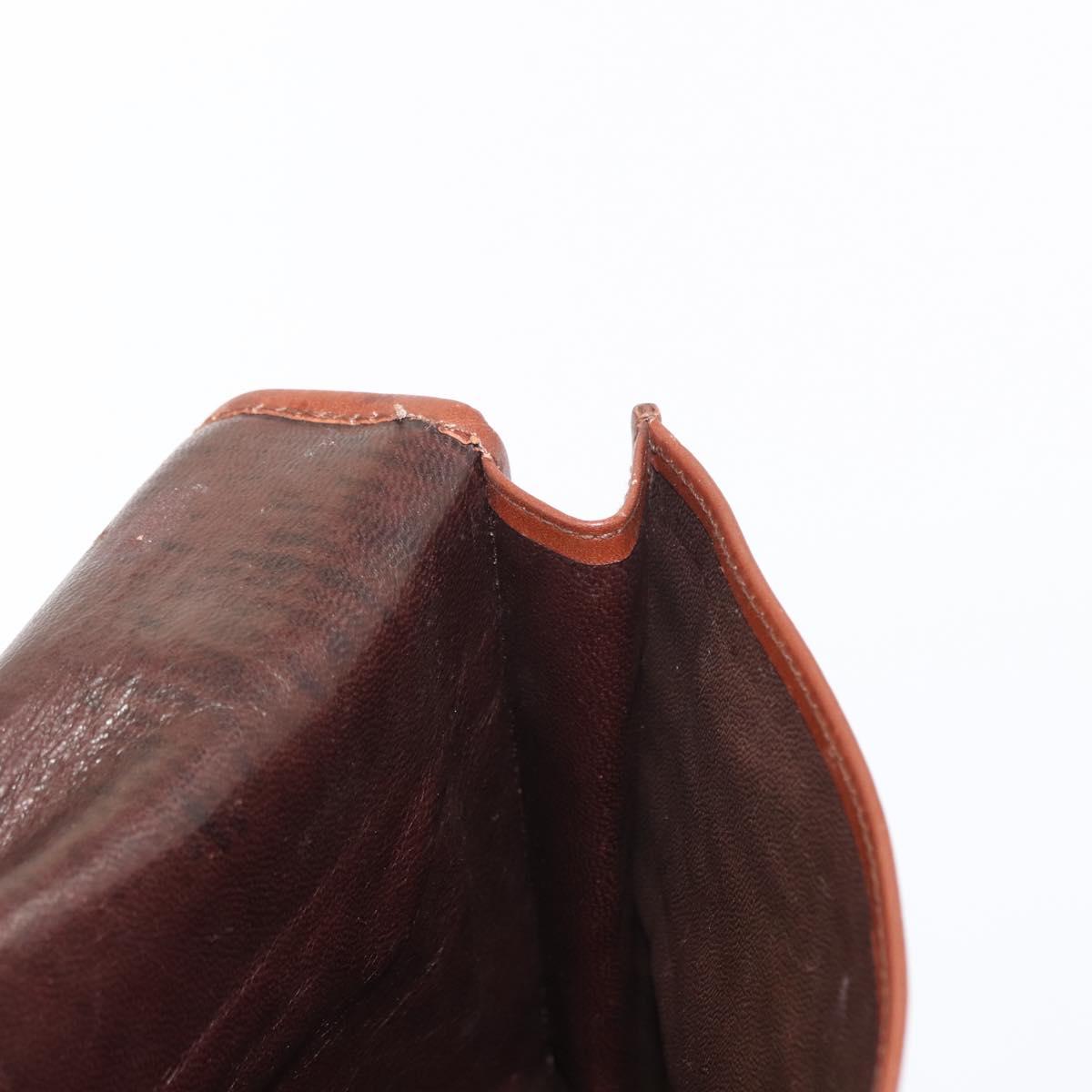 CELINE Macadam Canvas Clutch Bag Suede Beige Gold Auth 152980