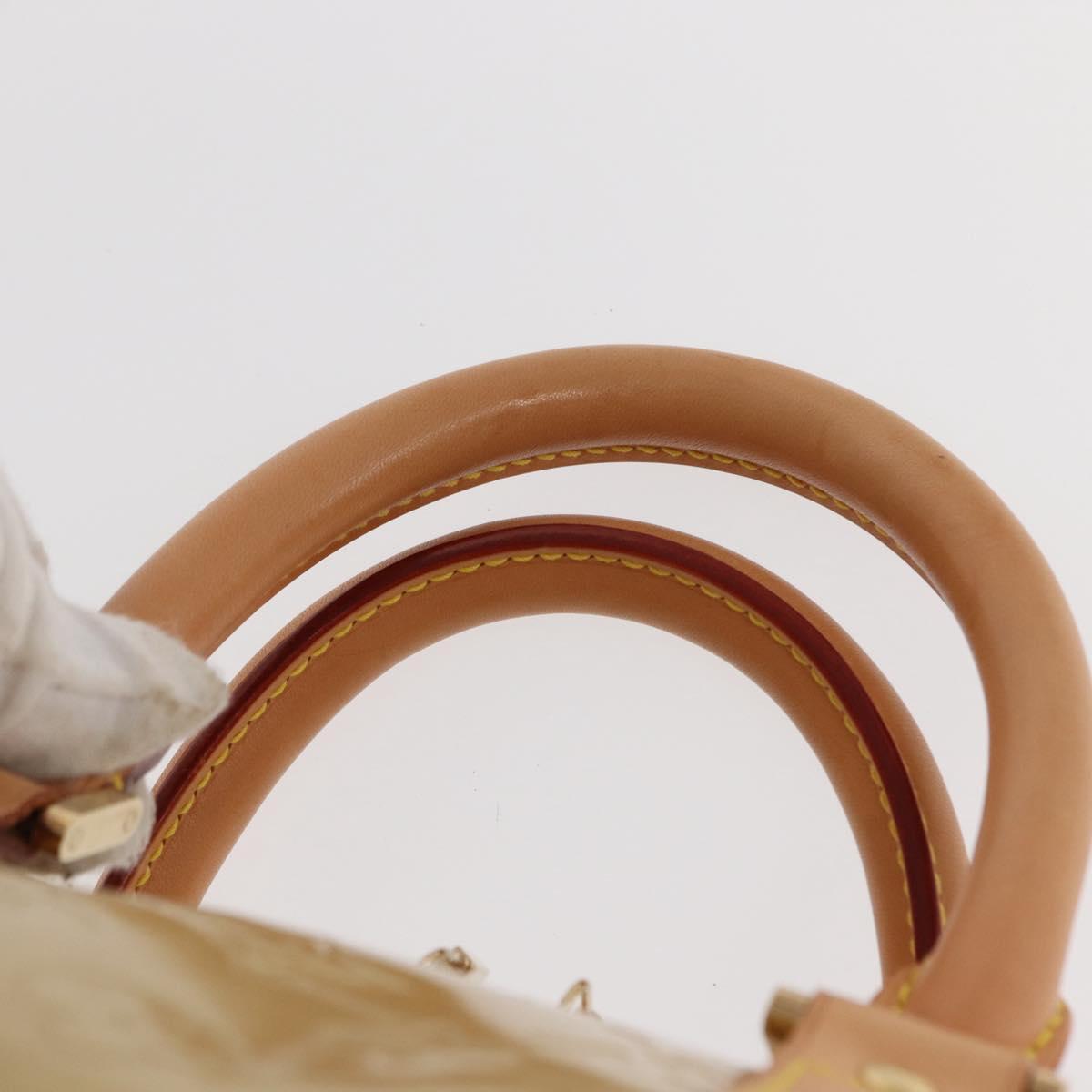 LOUIS VUITTON Monogram Vernis Mercer Boston Bag Beige M91000 LV Auth 152986