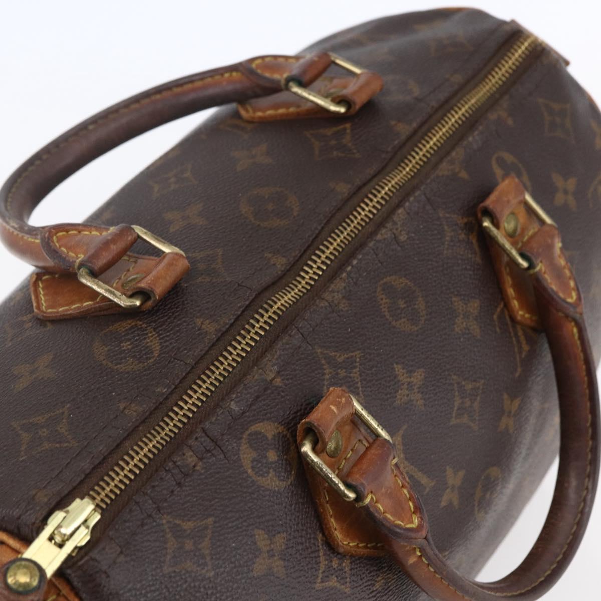 LOUIS VUITTON Monogram Speedy 30 Hand Bag M41526 LV Auth 152988