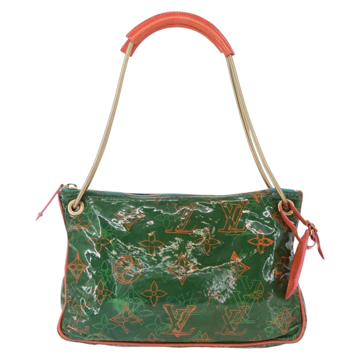 LOUIS VUITTON Monogram Bonbon Richard Prince Pochette Green M95748 Auth 152996V