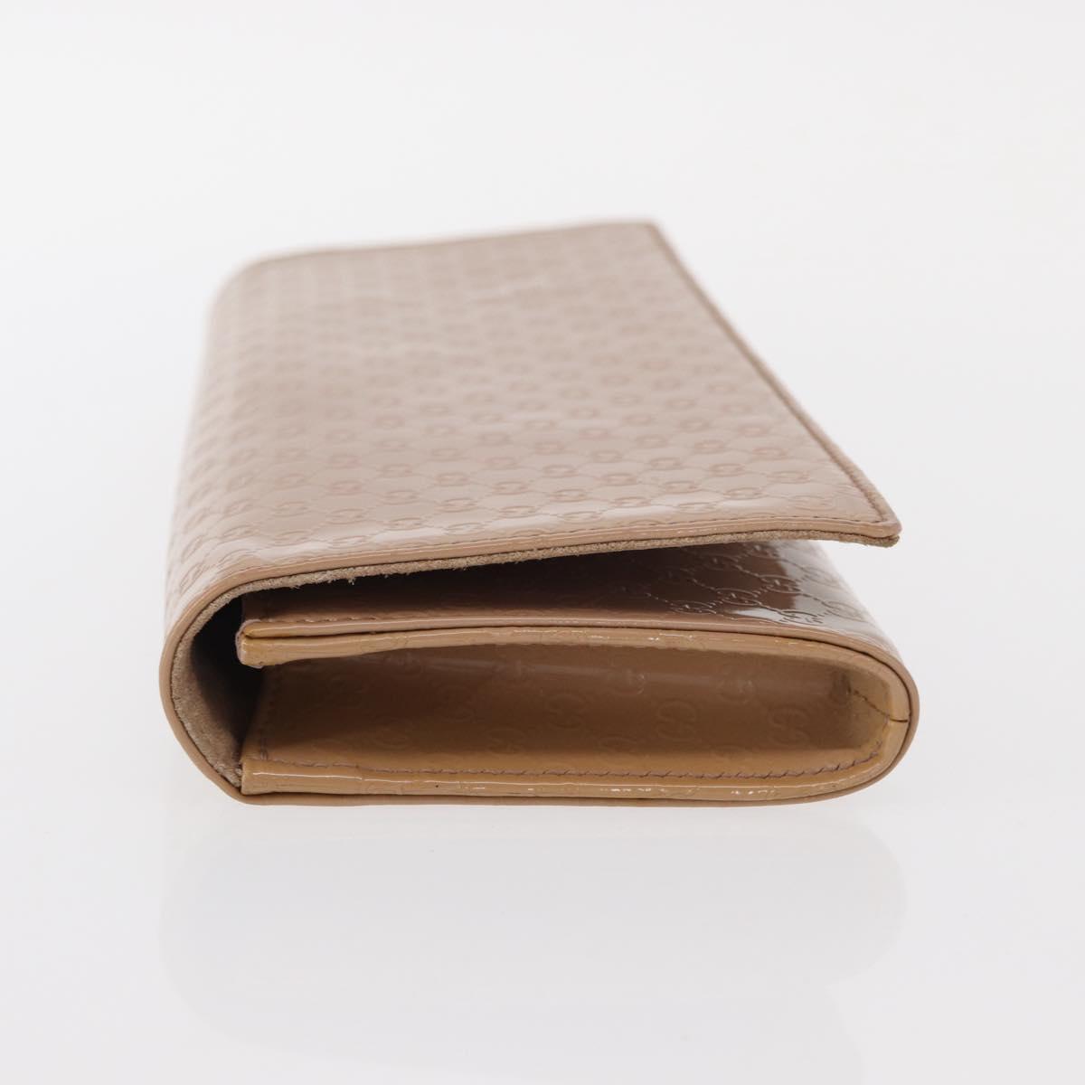 GUCCI Micro GG Supreme Clutch Bag PVC Beige 237073 Auth 152997