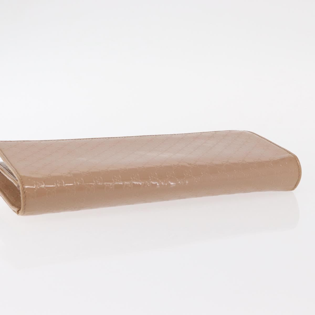 GUCCI Micro GG Supreme Clutch Bag PVC Beige 237073 Auth 152997