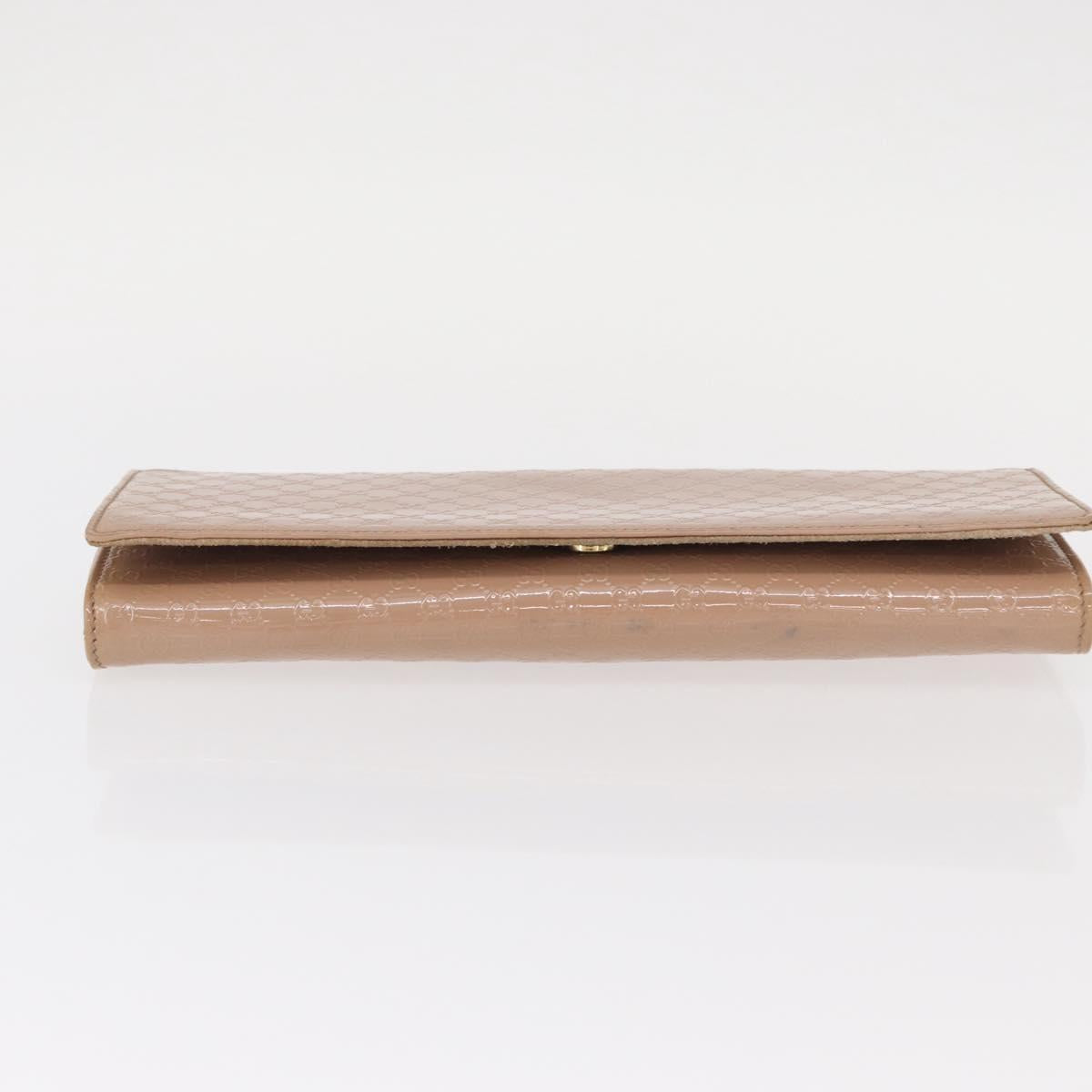 GUCCI Micro GG Supreme Clutch Bag PVC Beige 237073 Auth 152997