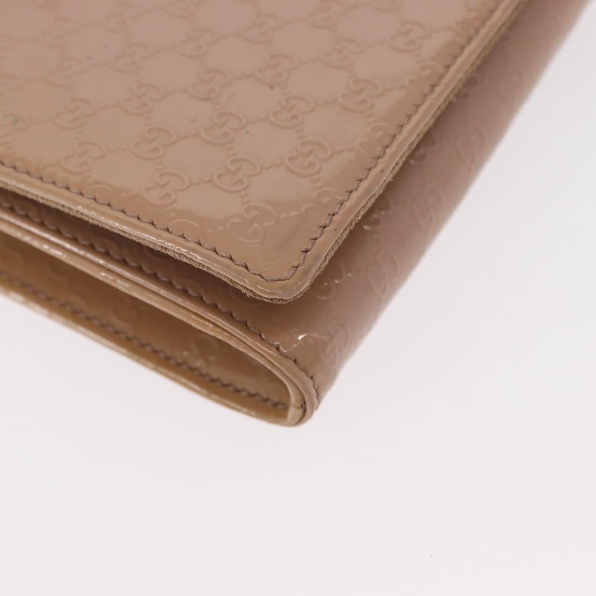 GUCCI Micro GG Supreme Clutch Bag PVC Beige 237073 Auth 152997