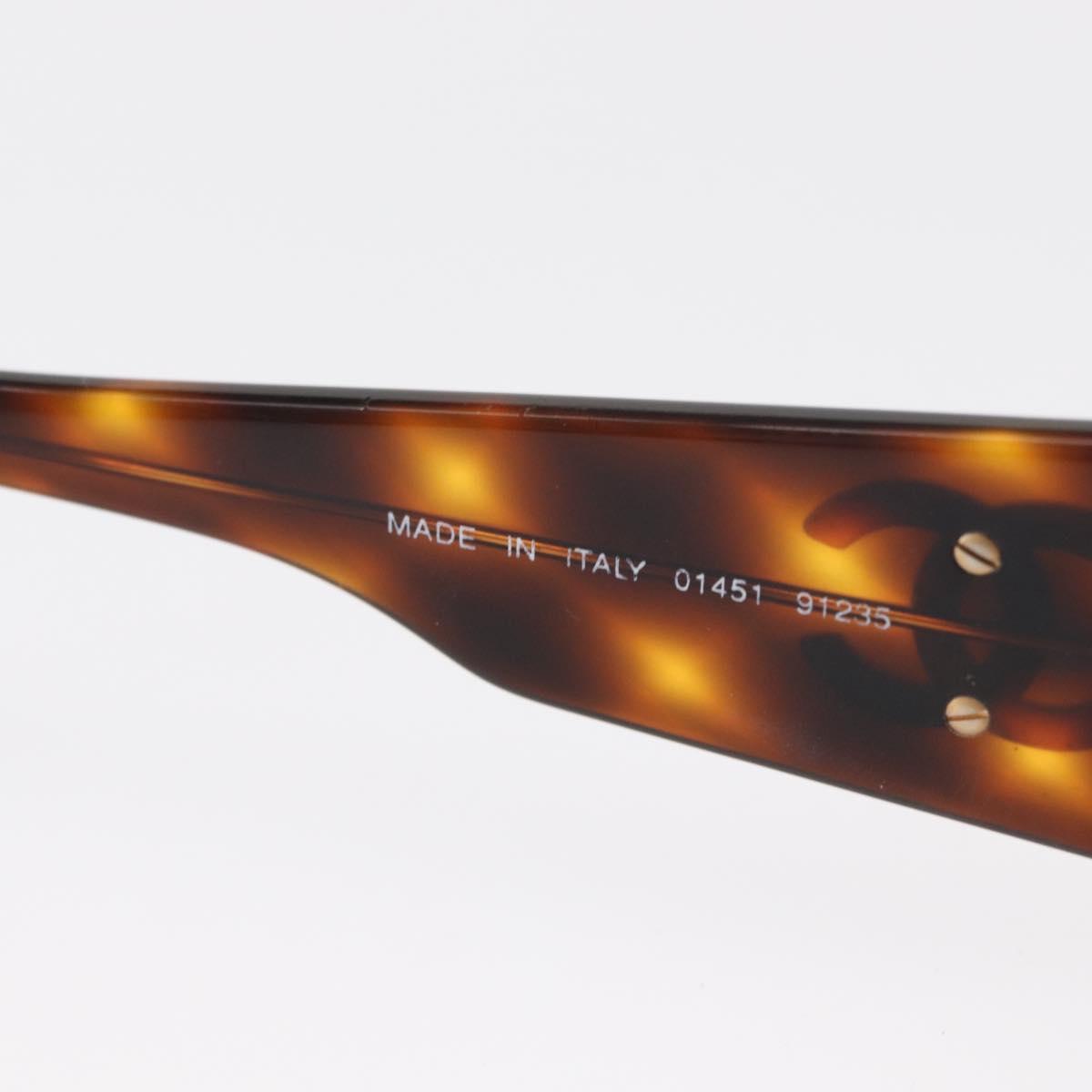 CHANEL Sunglasses Plastic Brown CC Auth 153000