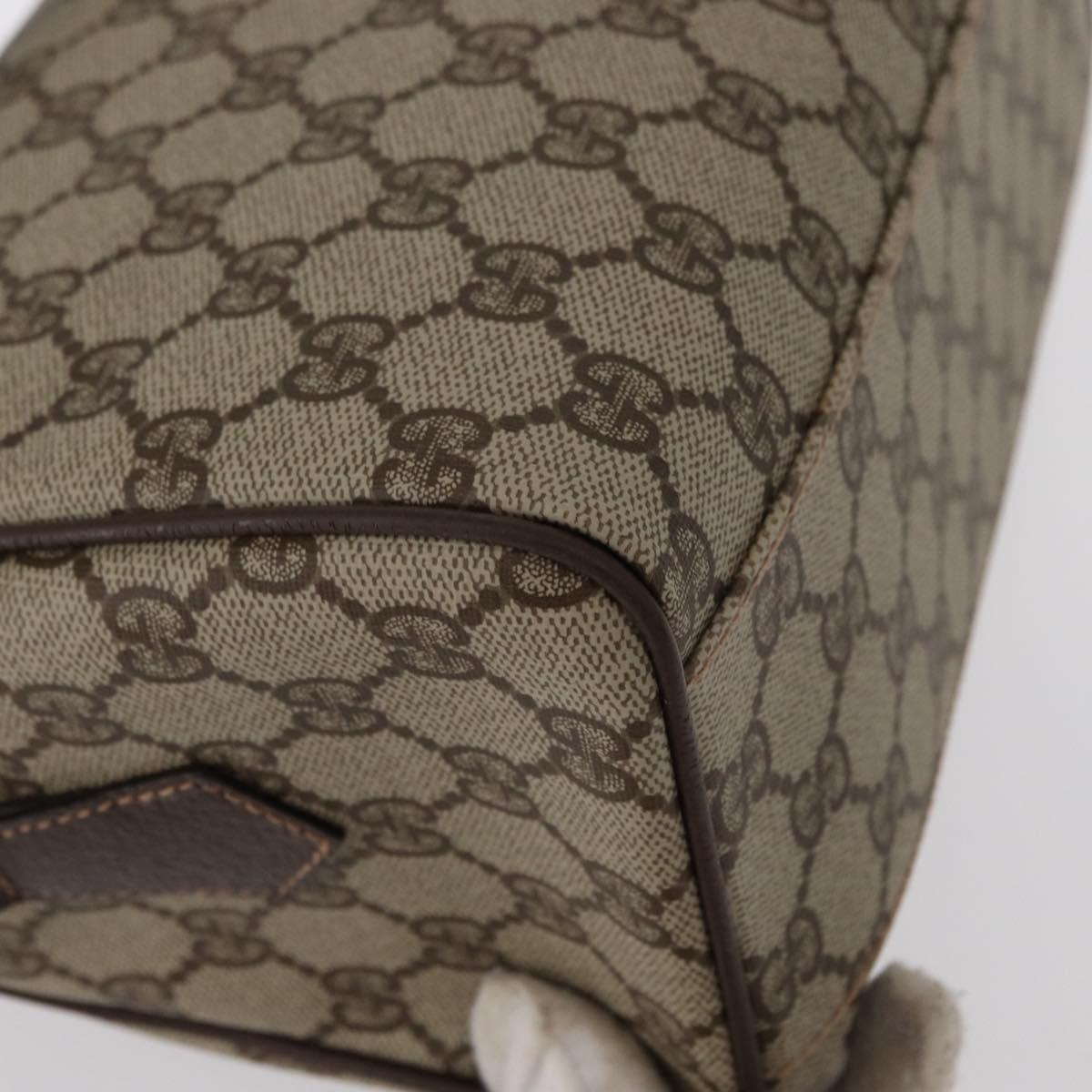 GUCCI GG Supreme Shoulder Bag PVC Beige Gold 001 115 6595 Auth 153003