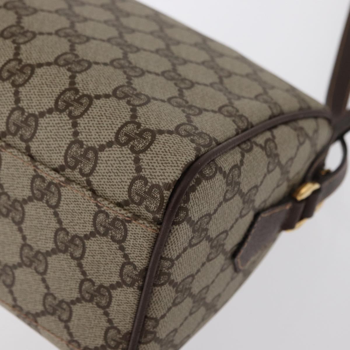 GUCCI GG Supreme Shoulder Bag PVC Beige Gold 001 115 6595 Auth 153003