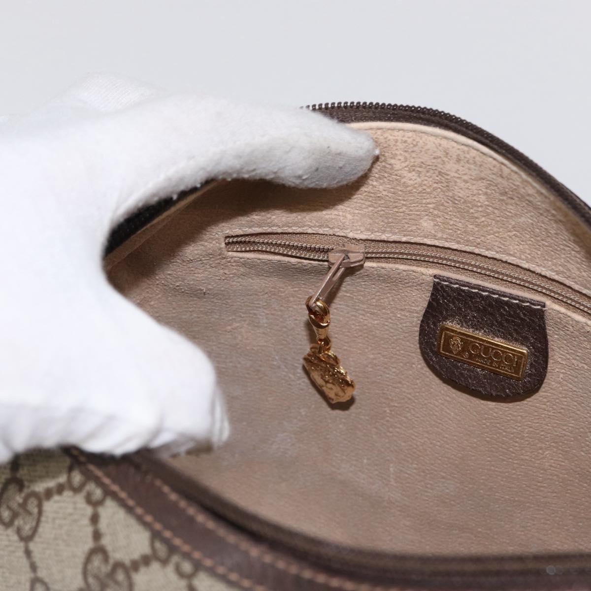 GUCCI GG Supreme Shoulder Bag PVC Beige Gold 001 115 6595 Auth 153003