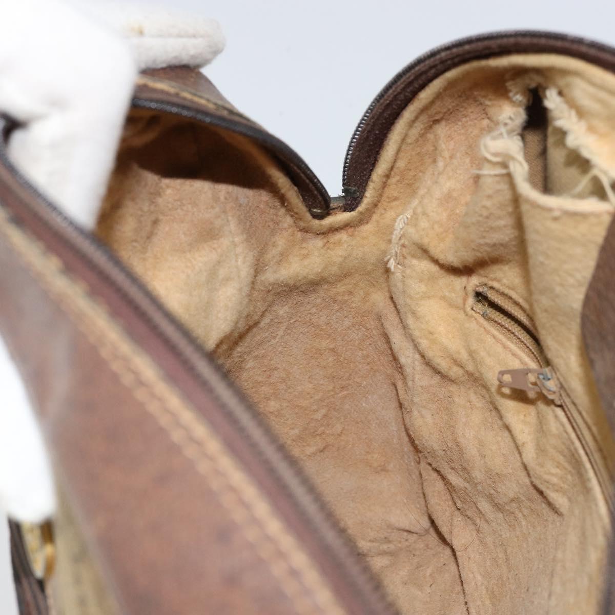 GUCCI GG Supreme Web Sherry Line Shoulder Bag PVC Beige Gold 010 378 Auth 153004