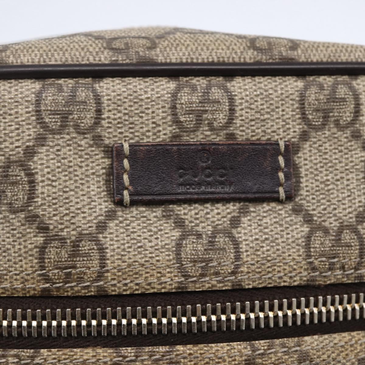 GUCCI GG Supreme Shoulder Bag PVC Beige Gold 233268 Auth 153011