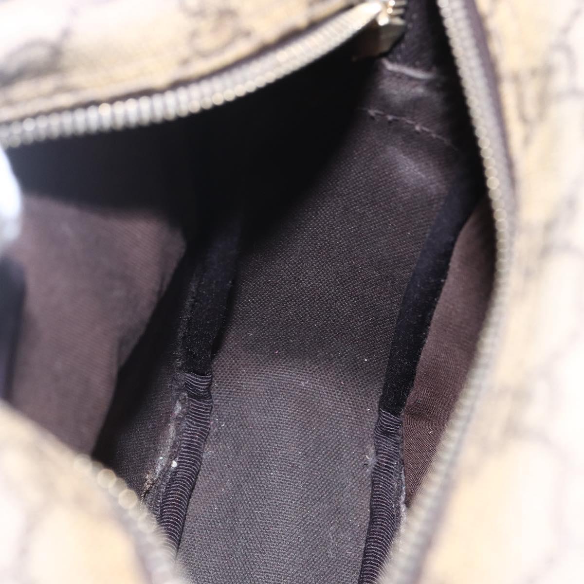 GUCCI GG Supreme Shoulder Bag PVC Beige Gold 233268 Auth 153011