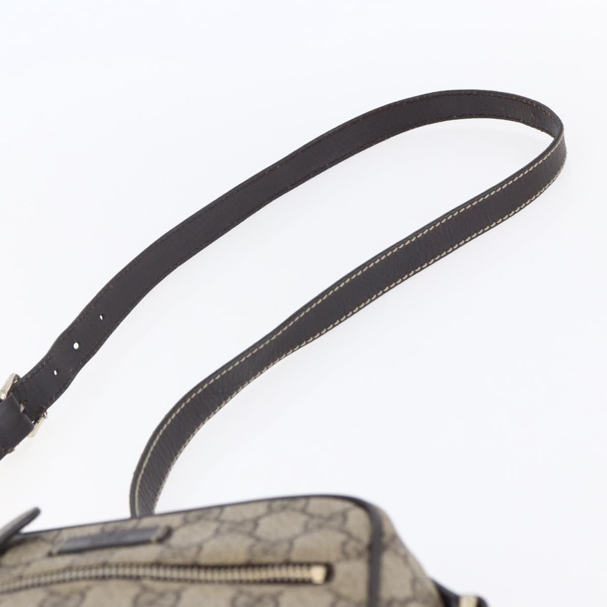 GUCCI GG Supreme Shoulder Bag PVC Beige Gold 233268 Auth 153011