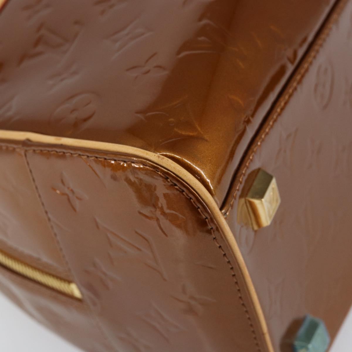 LOUIS VUITTON Monogram Vernis Tompkins Square Bag Bronze M91103 LV Auth 153020