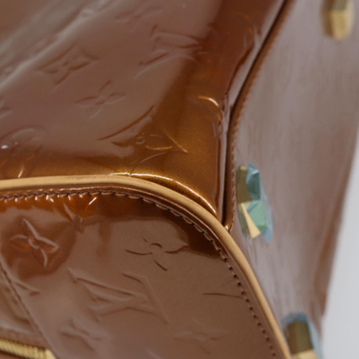 LOUIS VUITTON Monogram Vernis Tompkins Square Bag Bronze M91103 LV Auth 153020