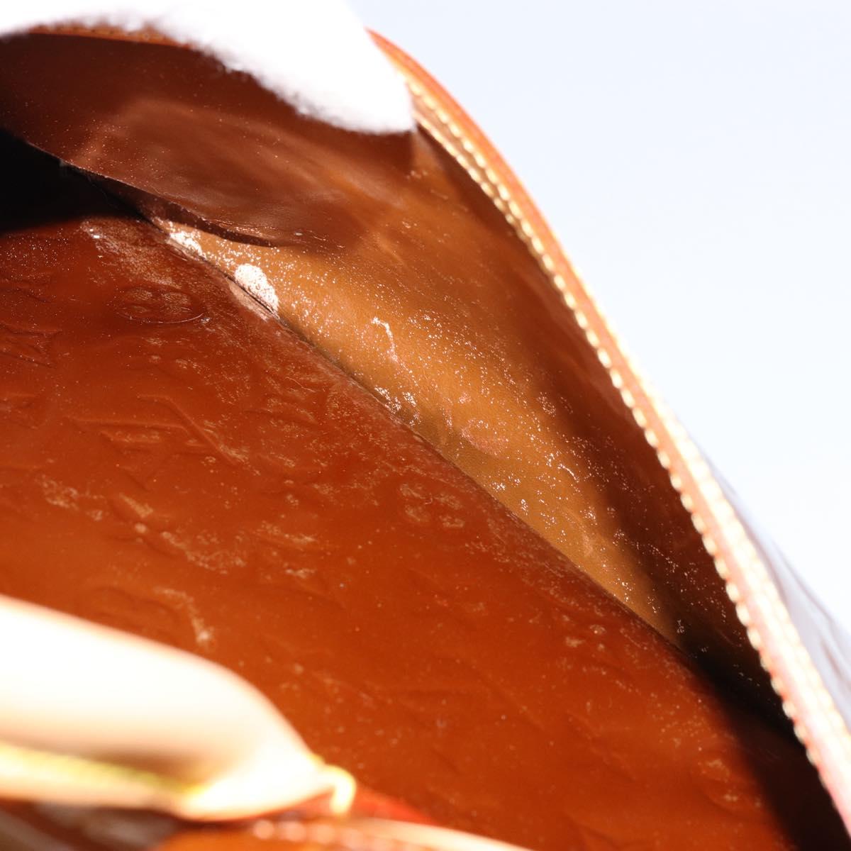 LOUIS VUITTON Monogram Vernis Tompkins Square Bag Bronze M91103 LV Auth 153020