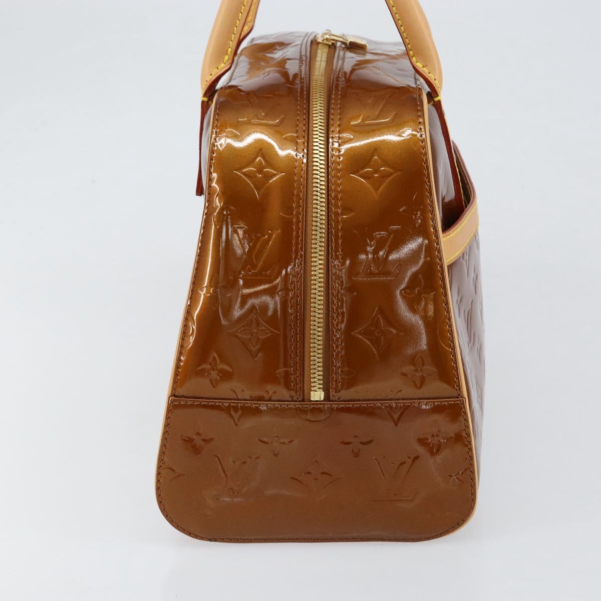 LOUIS VUITTON Monogram Vernis Tompkins Square Bag Bronze M91103 LV Auth 153020
