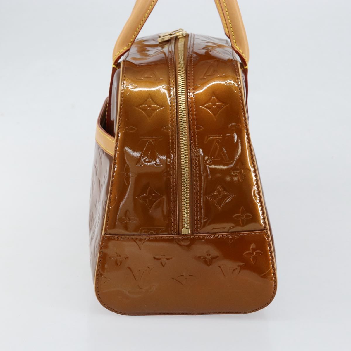LOUIS VUITTON Monogram Vernis Tompkins Square Bag Bronze M91103 LV Auth 153020