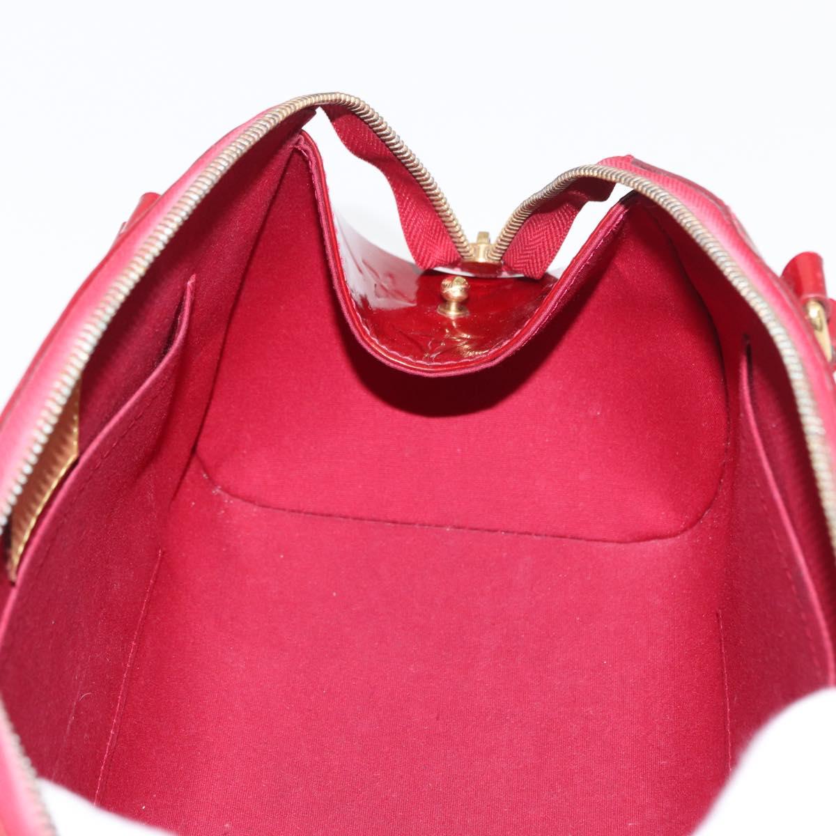 LOUIS VUITTON Monogram Vernis Sherwood PM Bag Pomme D'amour M91494 Auth 153021