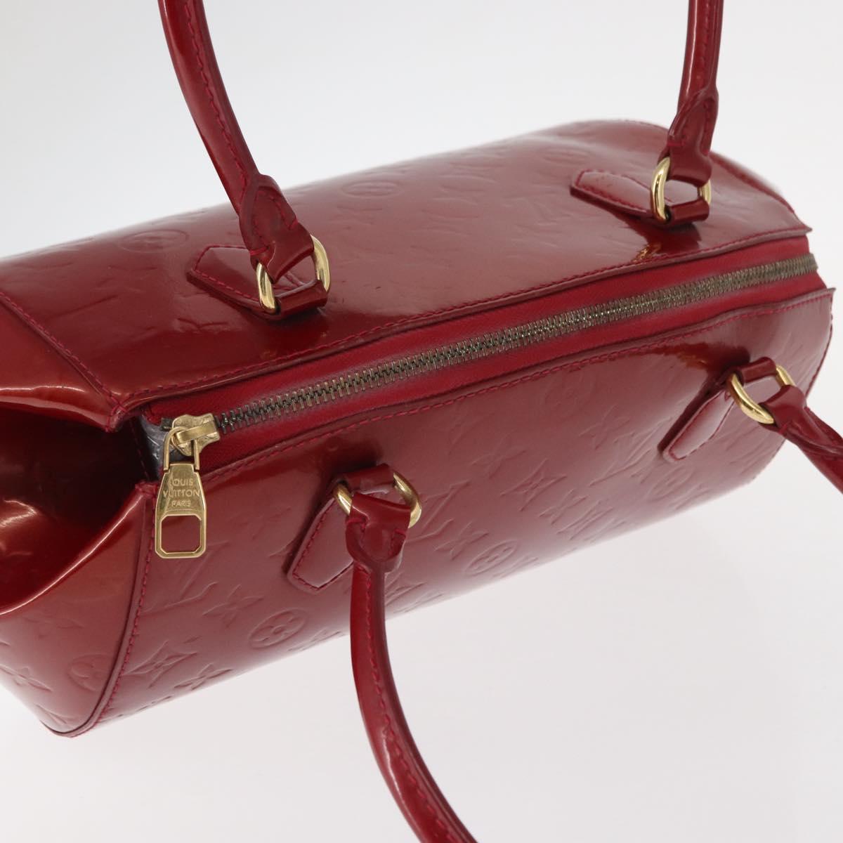 LOUIS VUITTON Monogram Vernis Sherwood PM Bag Pomme D'amour M91494 Auth 153021