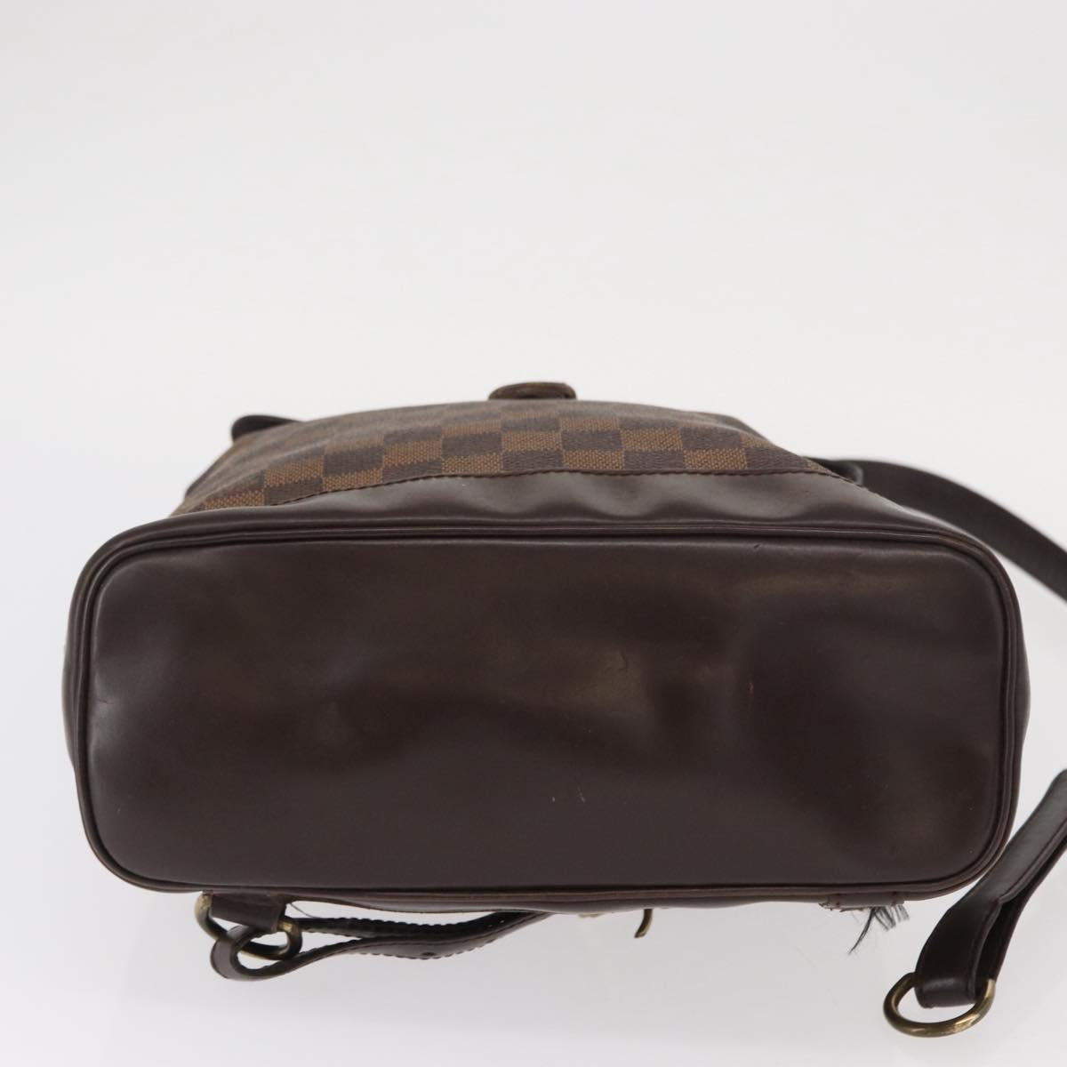 LOUIS VUITTON Damier Ebene Soho Backpack N51132 LV Auth 153022