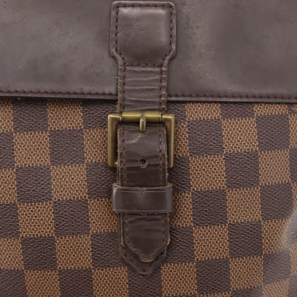 LOUIS VUITTON Damier Ebene Soho Backpack N51132 LV Auth 153022