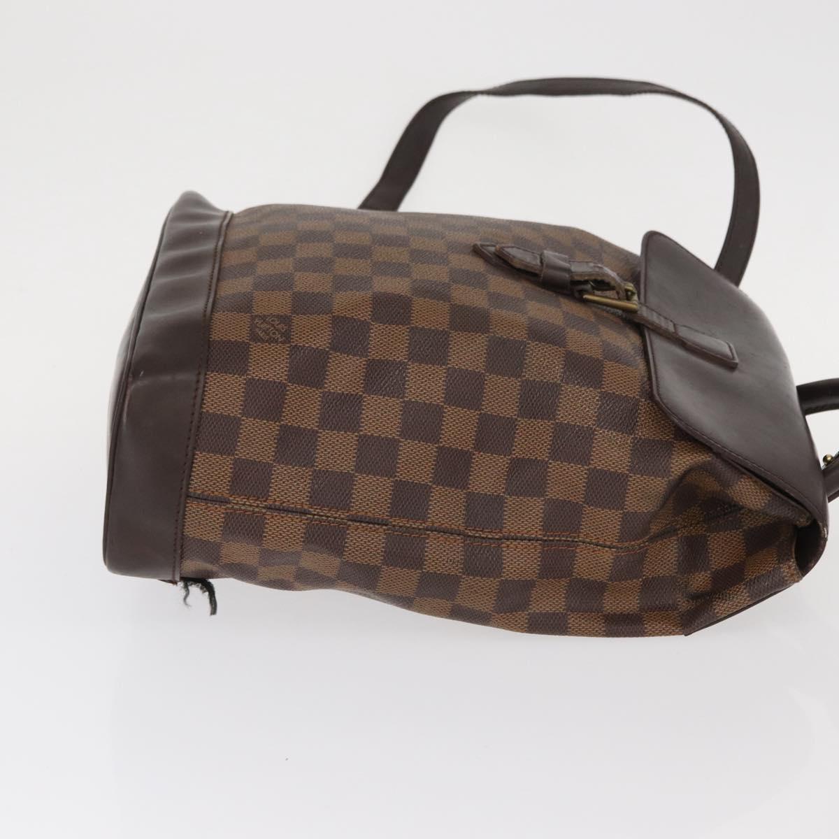 LOUIS VUITTON Damier Ebene Soho Backpack N51132 LV Auth 153022