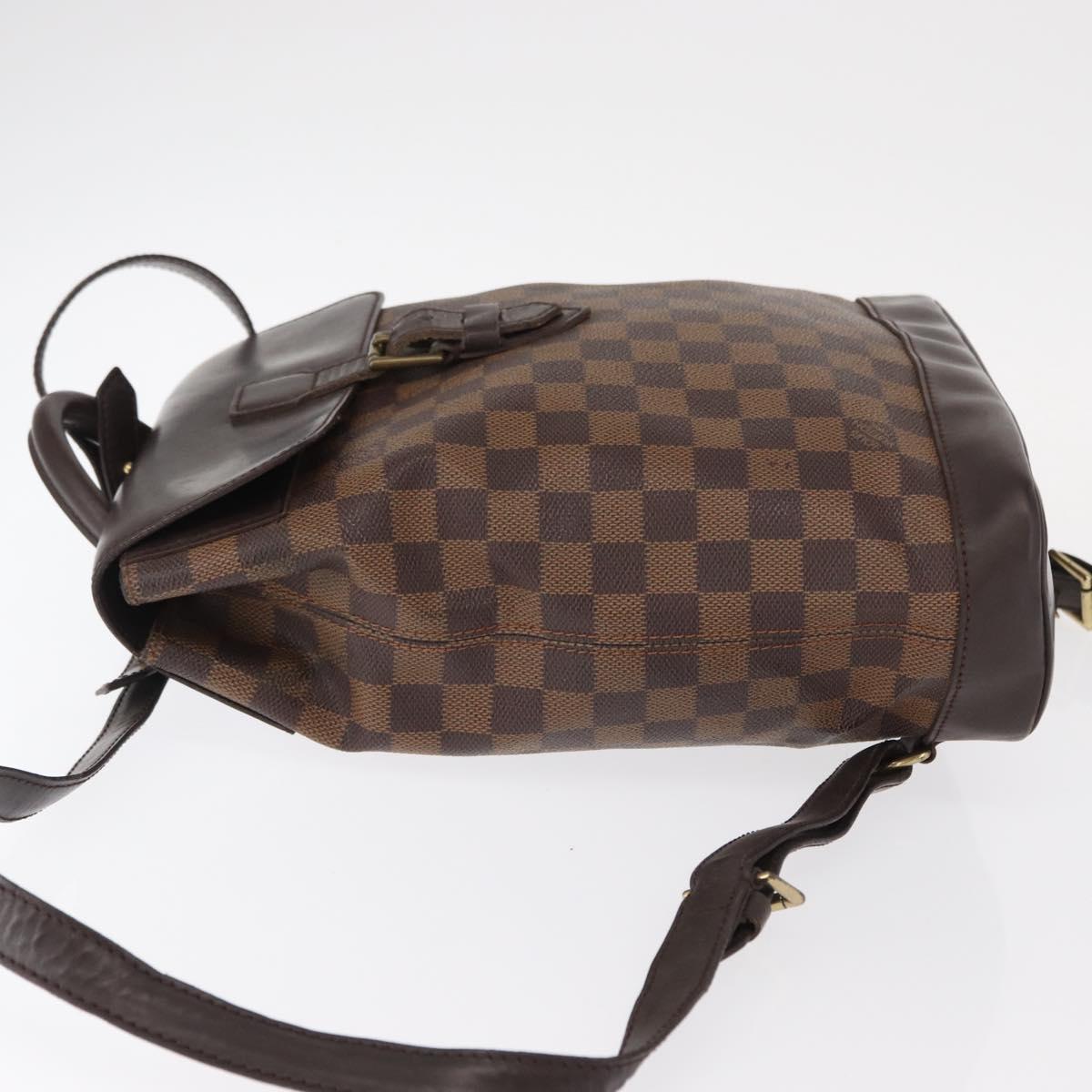 LOUIS VUITTON Damier Ebene Soho Backpack N51132 LV Auth 153022