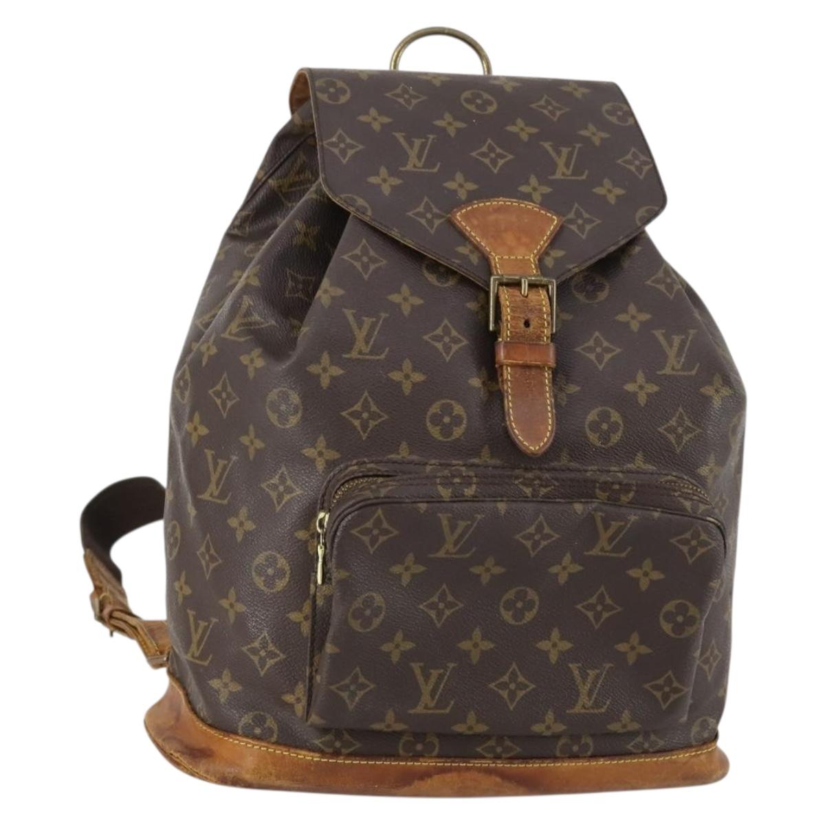 LOUIS VUITTON Monogram Montsouris GM Backpack M51135 LV Auth 153023