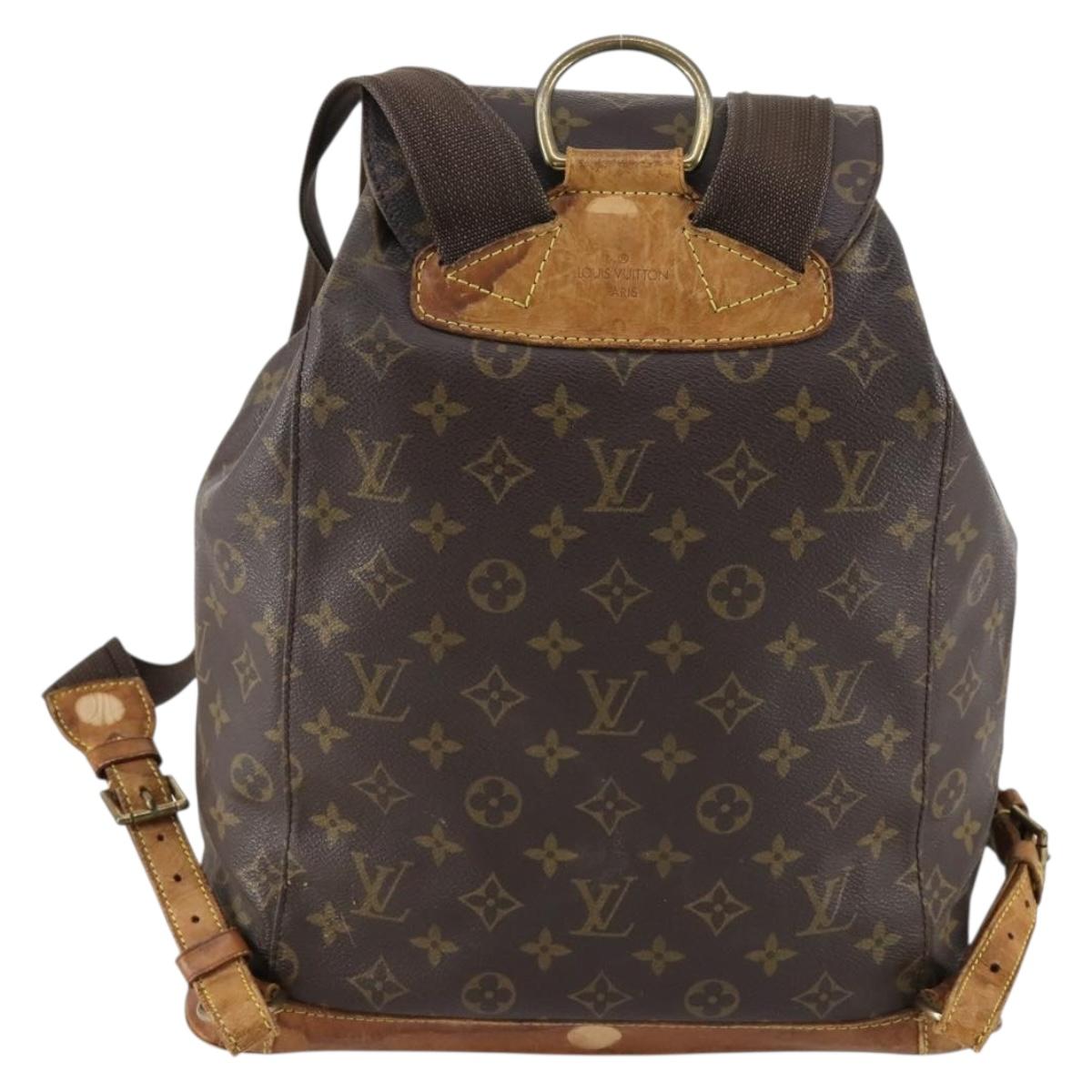LOUIS VUITTON Monogram Montsouris GM Backpack M51135 LV Auth 153023
