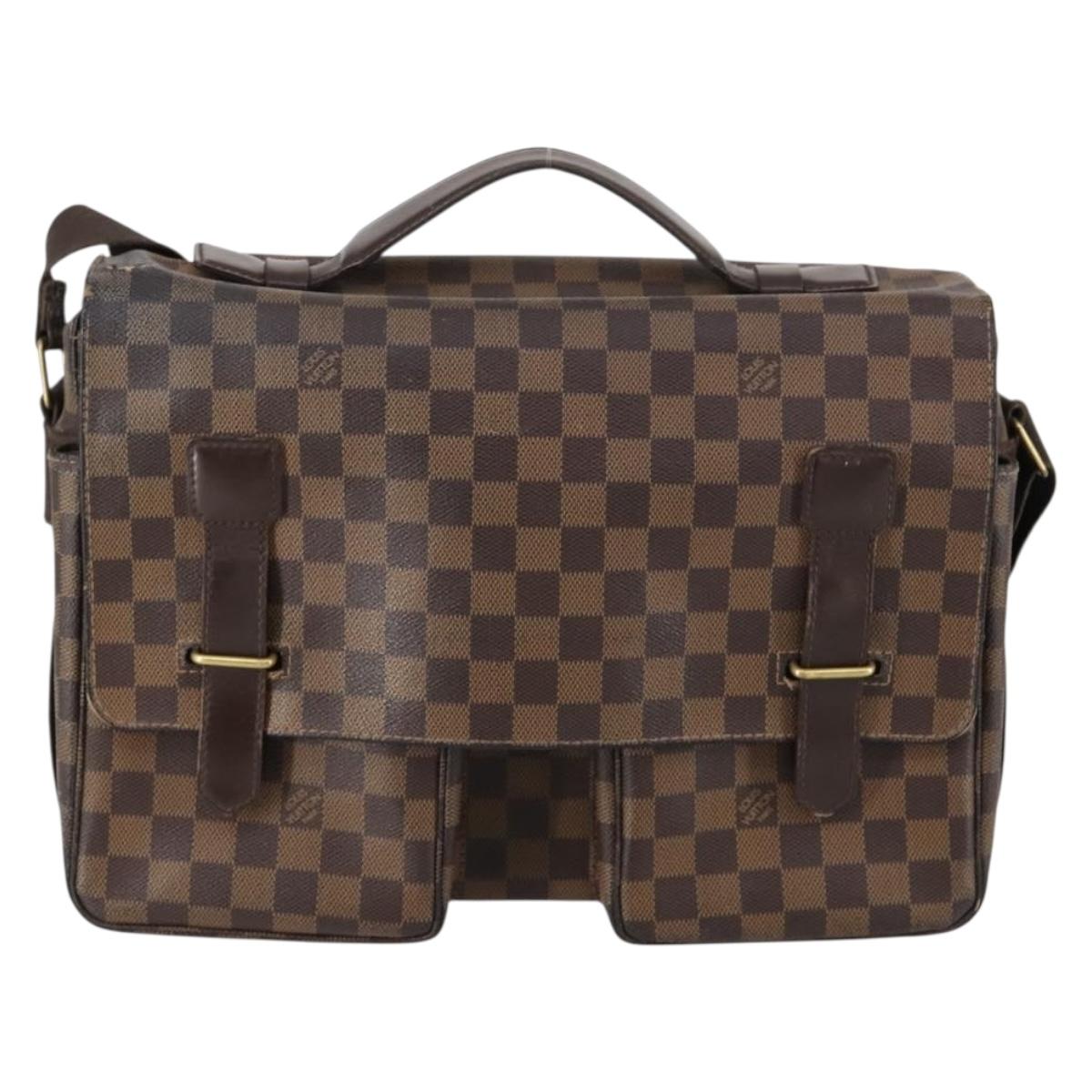 LOUIS VUITTON Damier Ebene Broadway Shoulder Bag N42270 LV Auth 153027