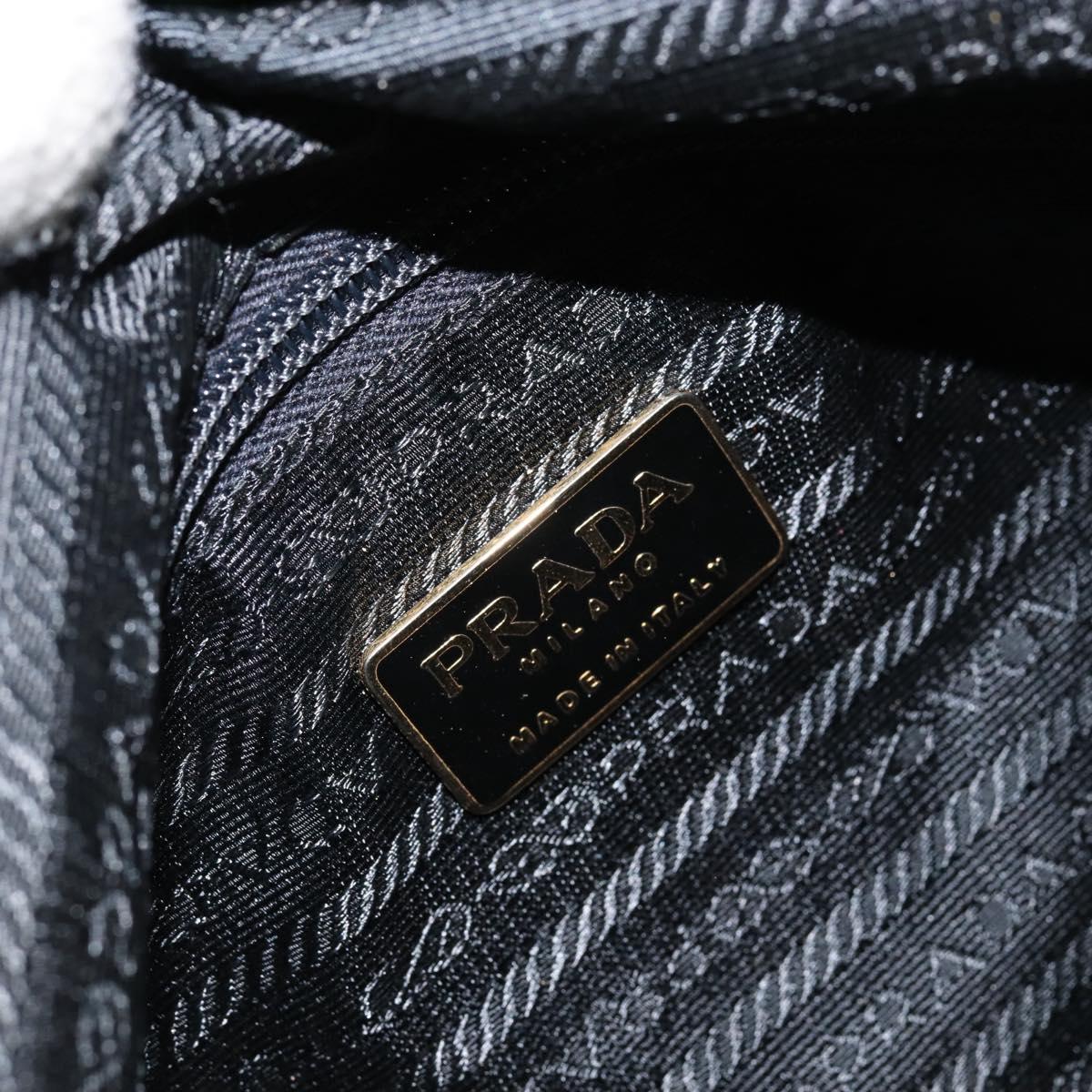 PRADA Tote Bag Nylon Green Gold Auth 153035