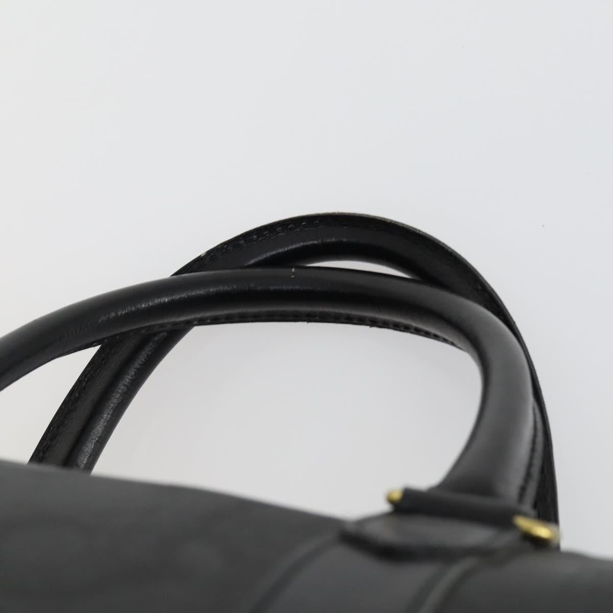 Christian Dior Trotter Canvas Boston Bag PVC Black Gold Auth 153036