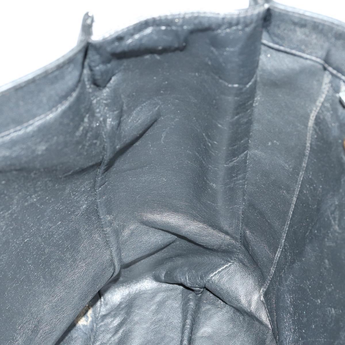 CHANEL COCO Mark Chain Shoulder Bag Lamb Skin Black Gold CC Auth 153038