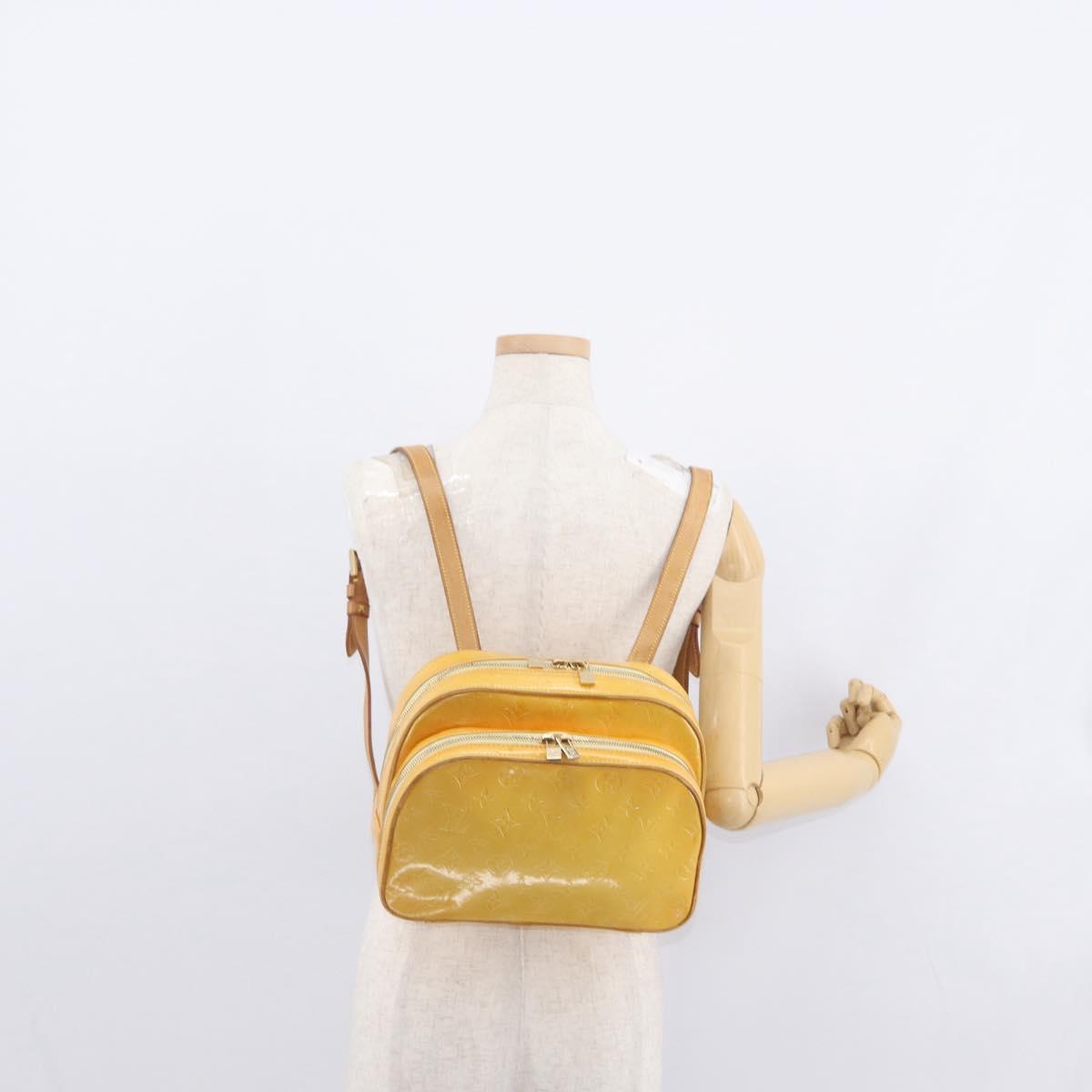 LOUIS VUITTON Monogram Vernis Marley Backpack Gris M91038 LV Auth 153042