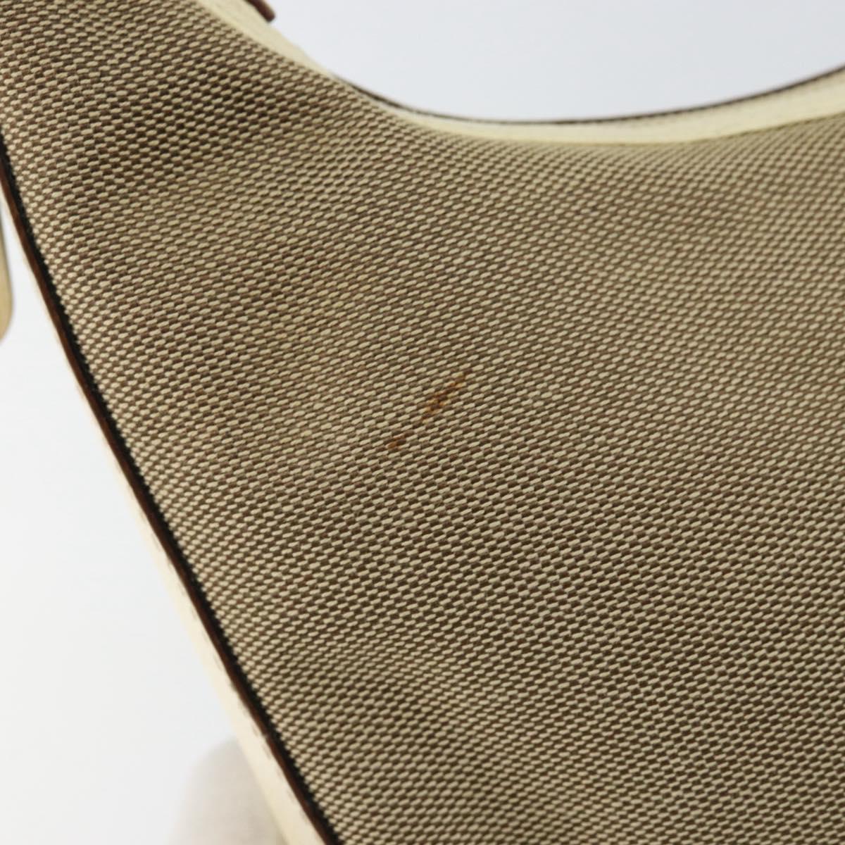 GUCCI Chain Shoulder Bag Canvas Beige Silver 001 3873 3754 Auth 153043