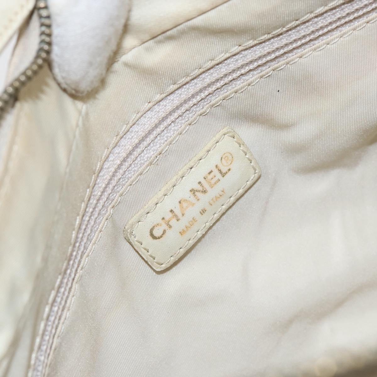 CHANEL New Travel Line Hand Bag Nylon Pink Gold CC Auth 153046