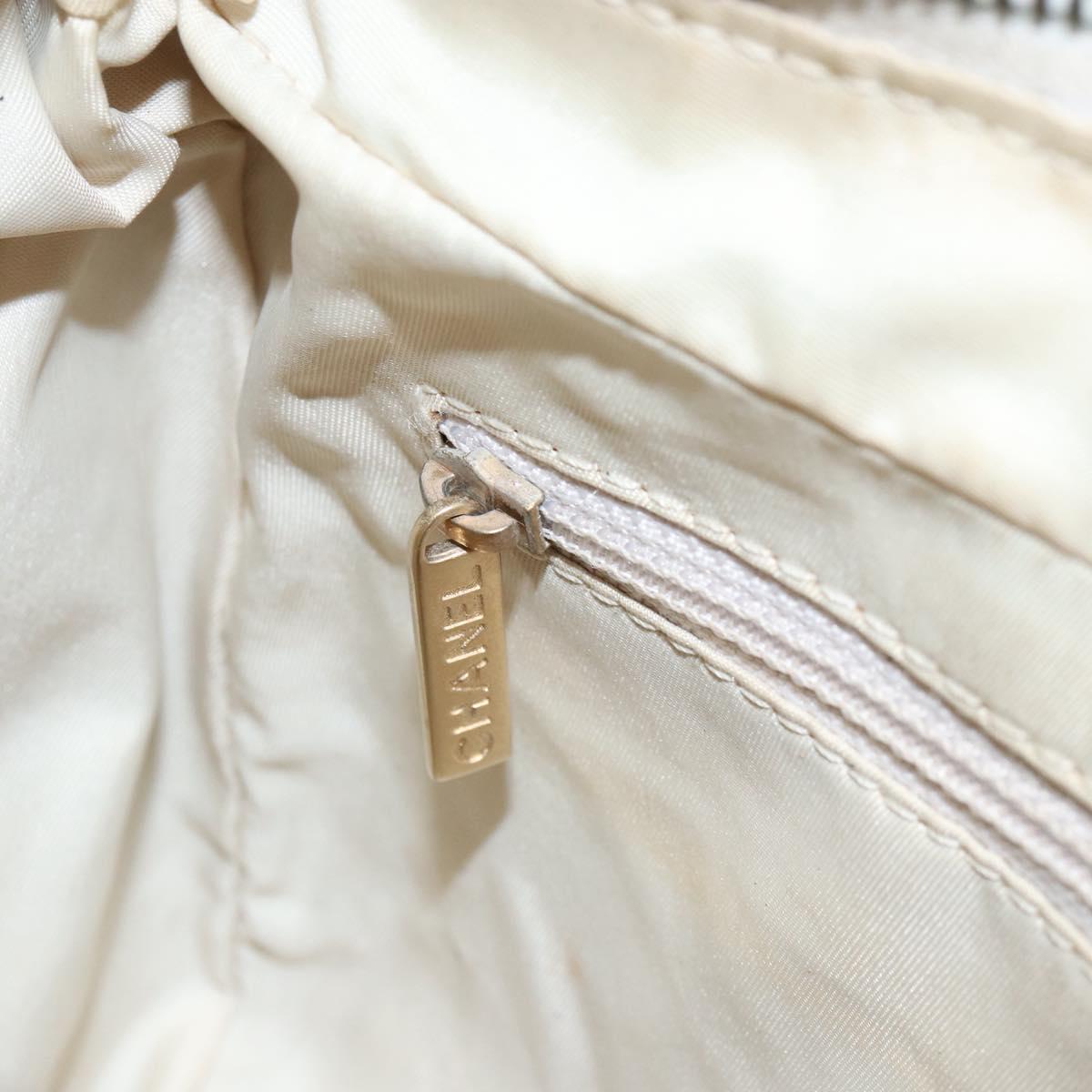 CHANEL New Travel Line Hand Bag Nylon Pink Gold CC Auth 153046