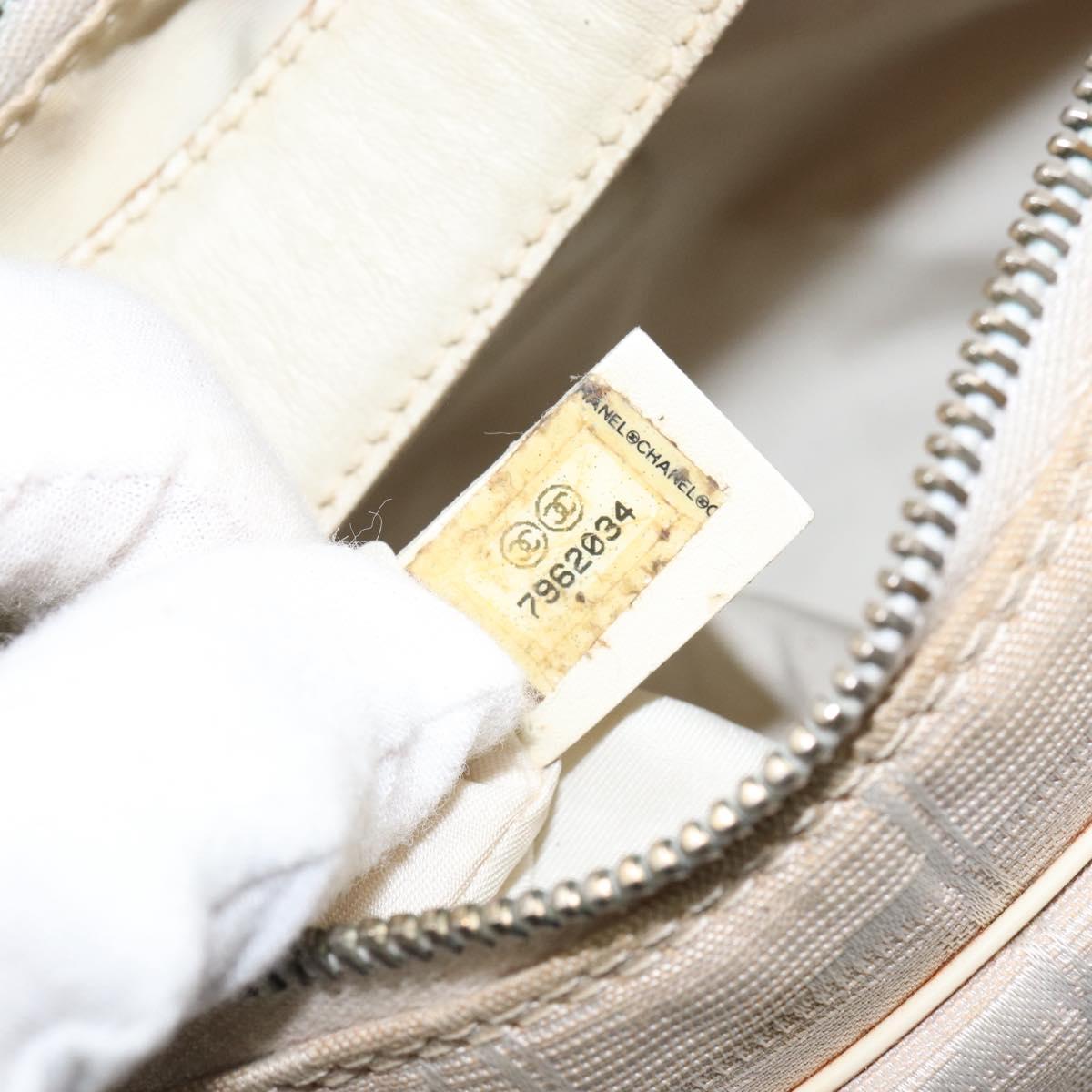 CHANEL New Travel Line Hand Bag Nylon Pink Gold CC Auth 153046