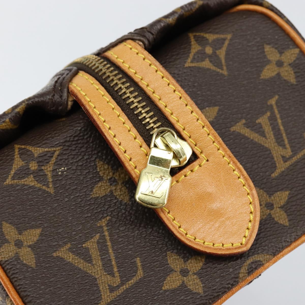 LOUIS VUITTON Monogram Trousse Patte Pression Cosmetic Pouch M47636 Auth 153054