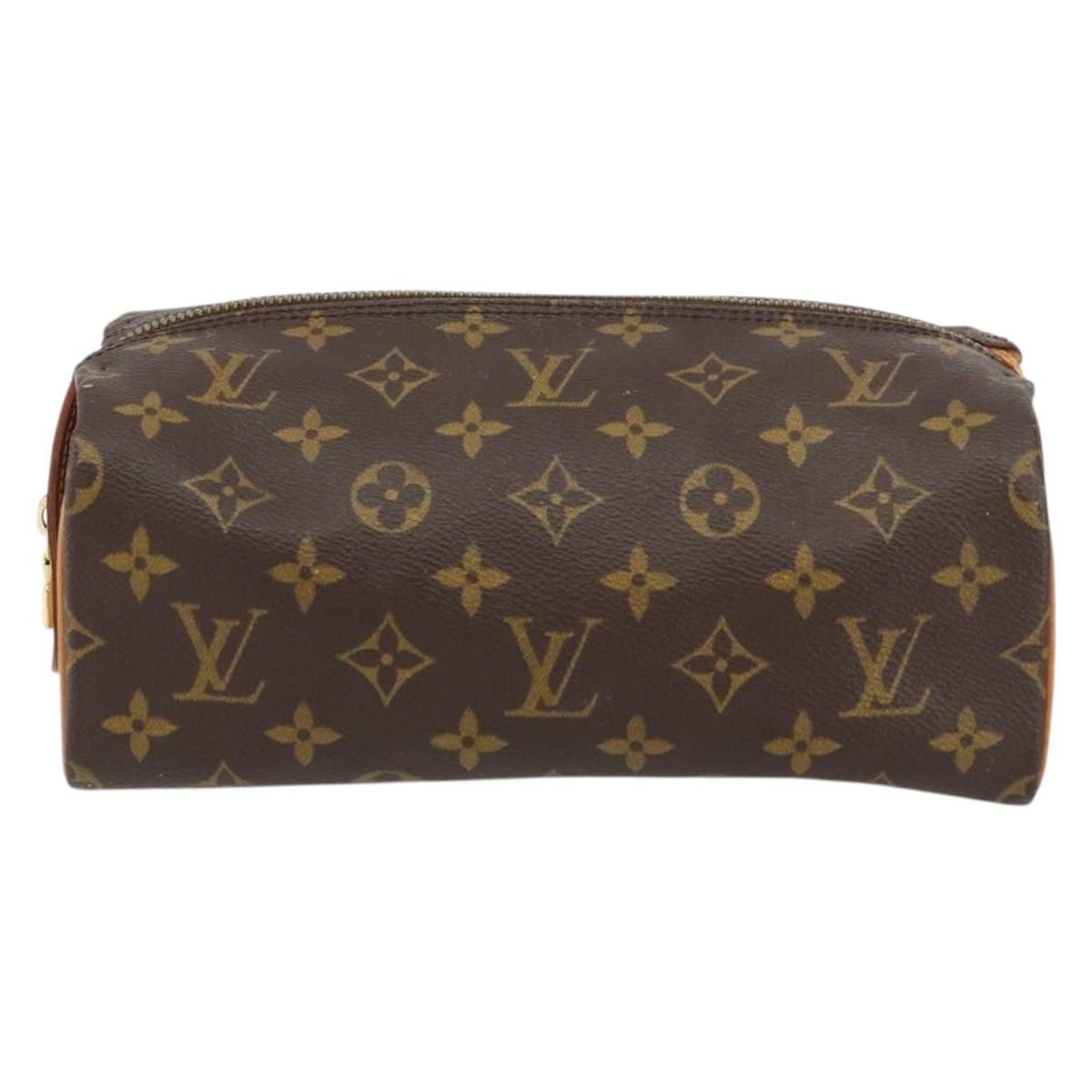 LOUIS VUITTON Monogram Trousse Patte Pression Cosmetic Pouch M47636 Auth 153054