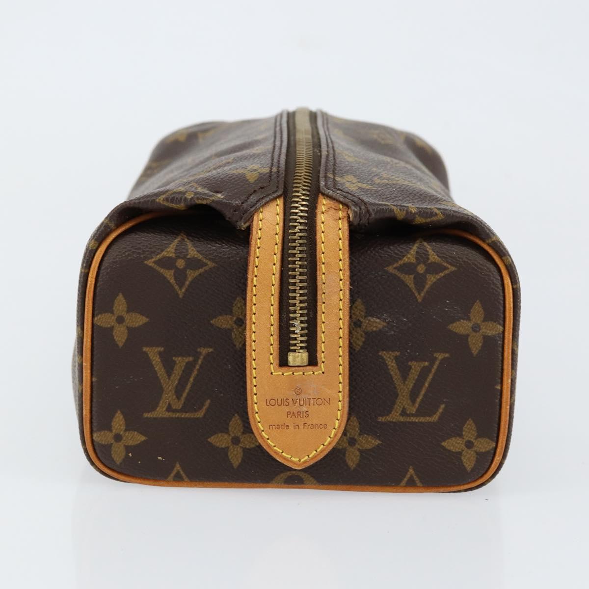 LOUIS VUITTON Monogram Trousse Patte Pression Cosmetic Pouch M47636 Auth 153054