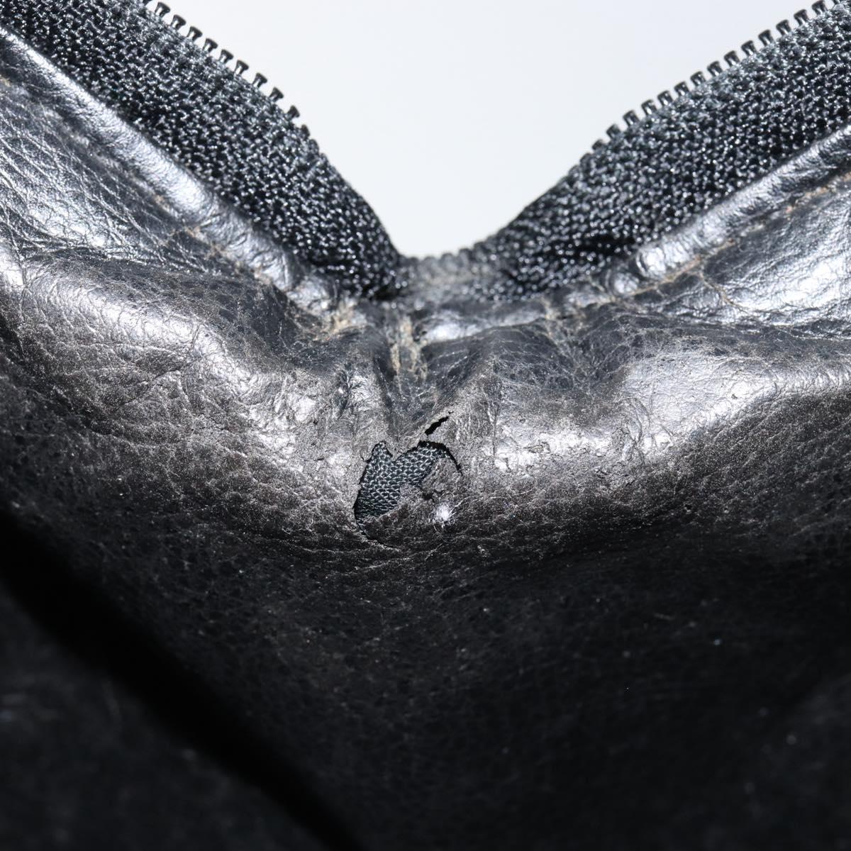 FENDI Zucca Canvas Hand Bag Black Brown Auth 153055