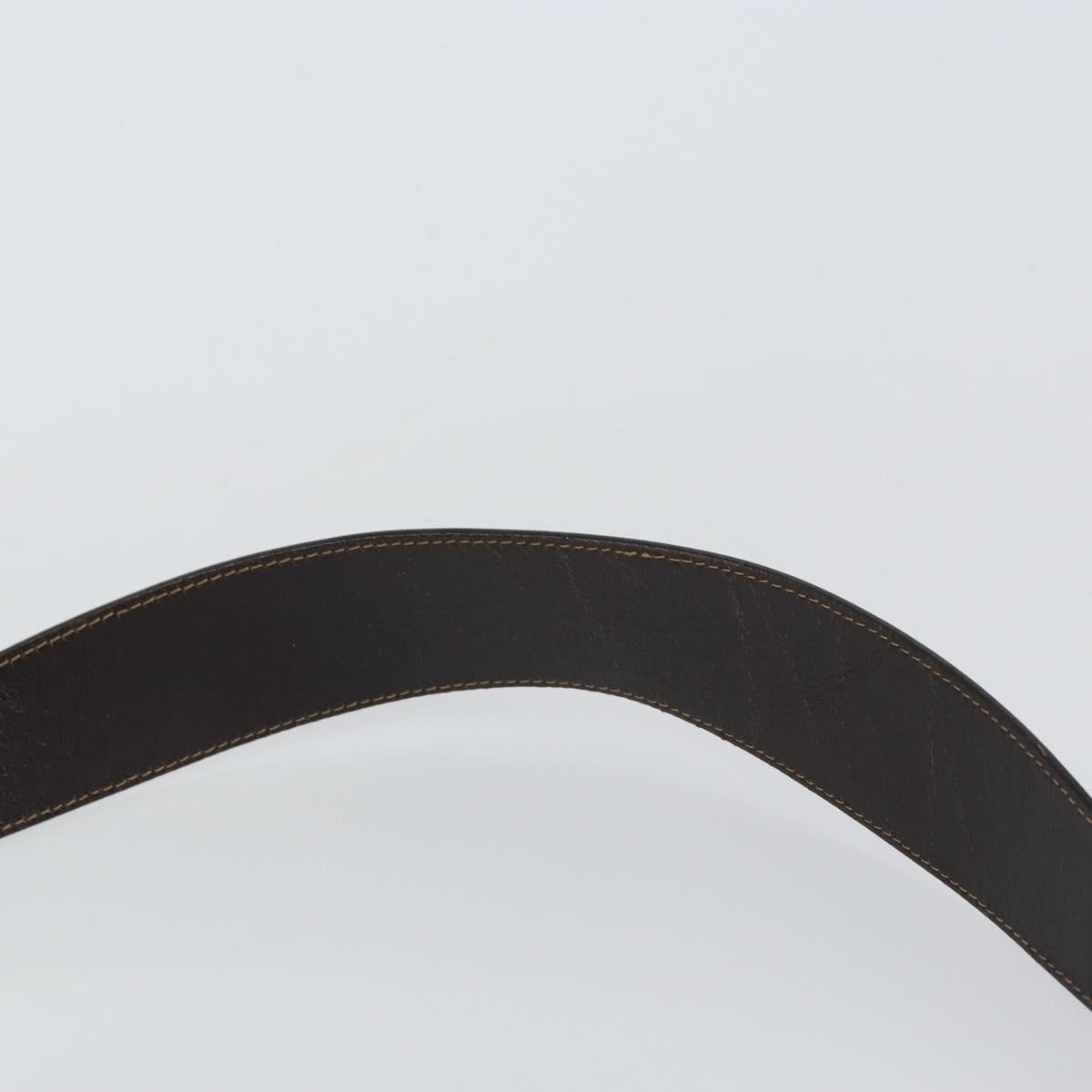 FENDI Zucca Canvas Shoulder Bag Black Brown gold Auth 153056