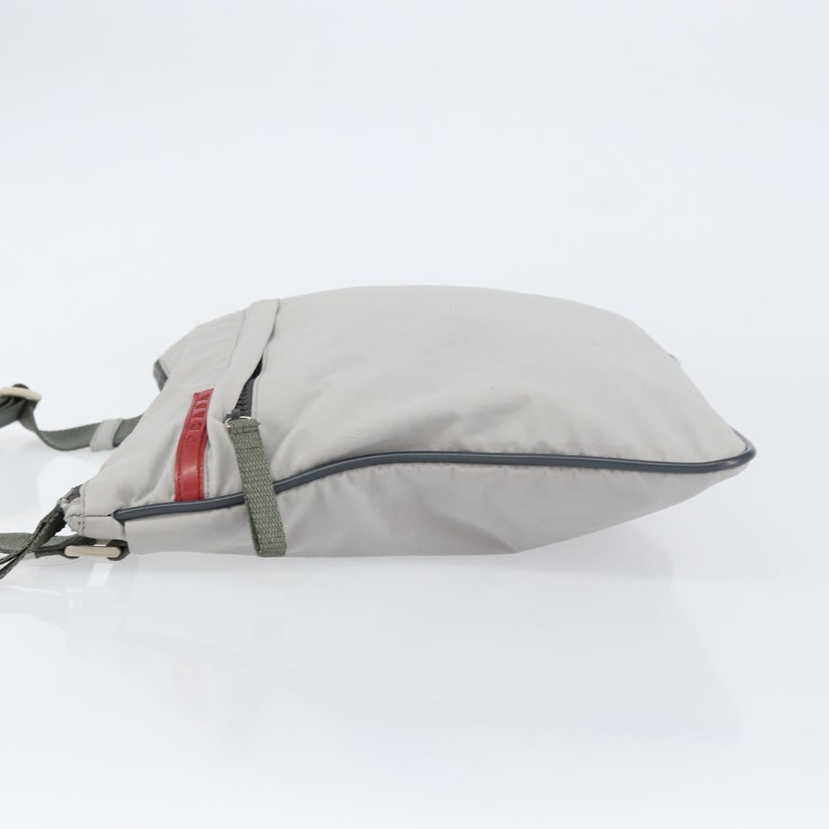 PRADA Sports Shoulder Bag Nylon Gray Auth 153063