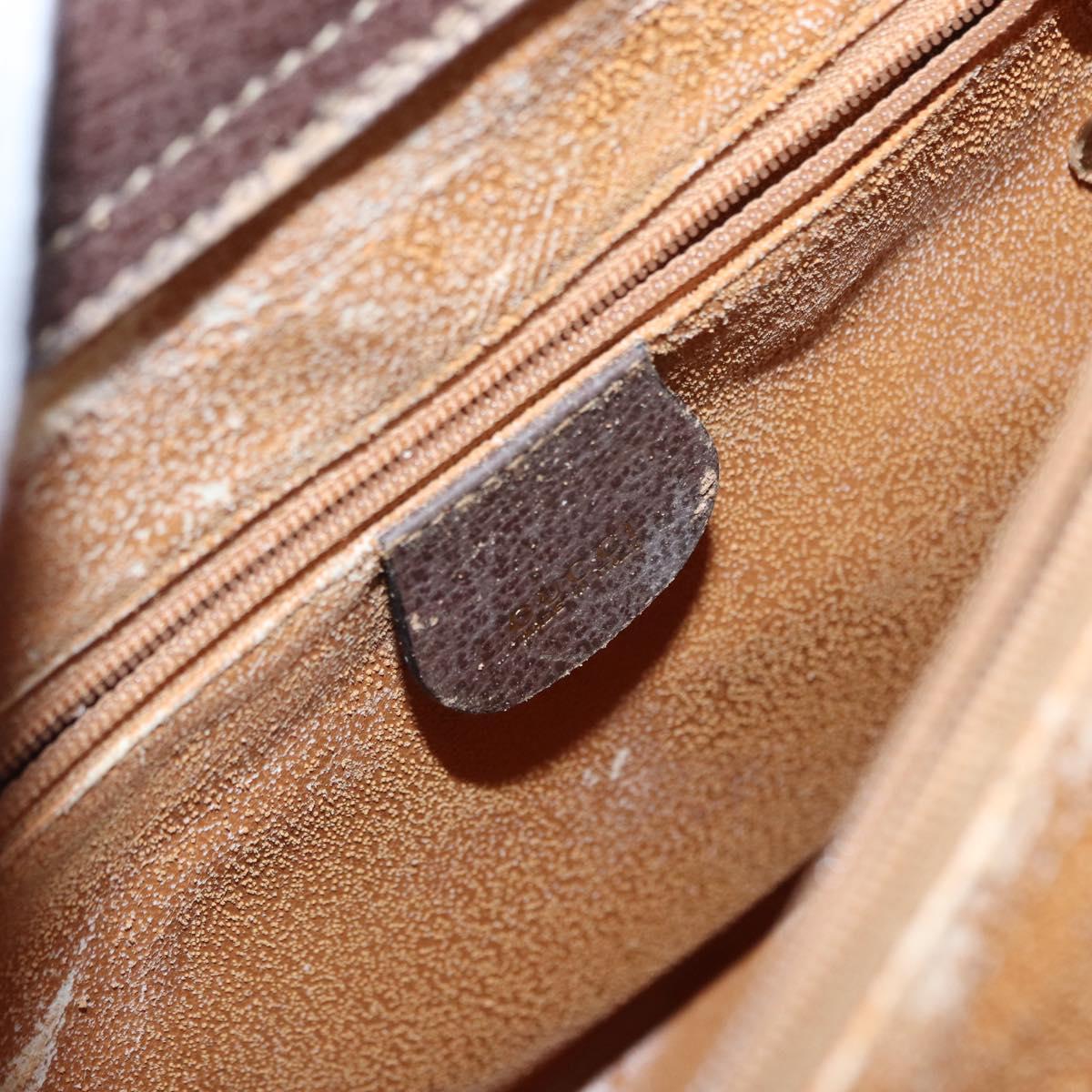 GUCCI Bamboo Tote Bag Leather Brown Gold 002 2853 0260 0 Auth 153064