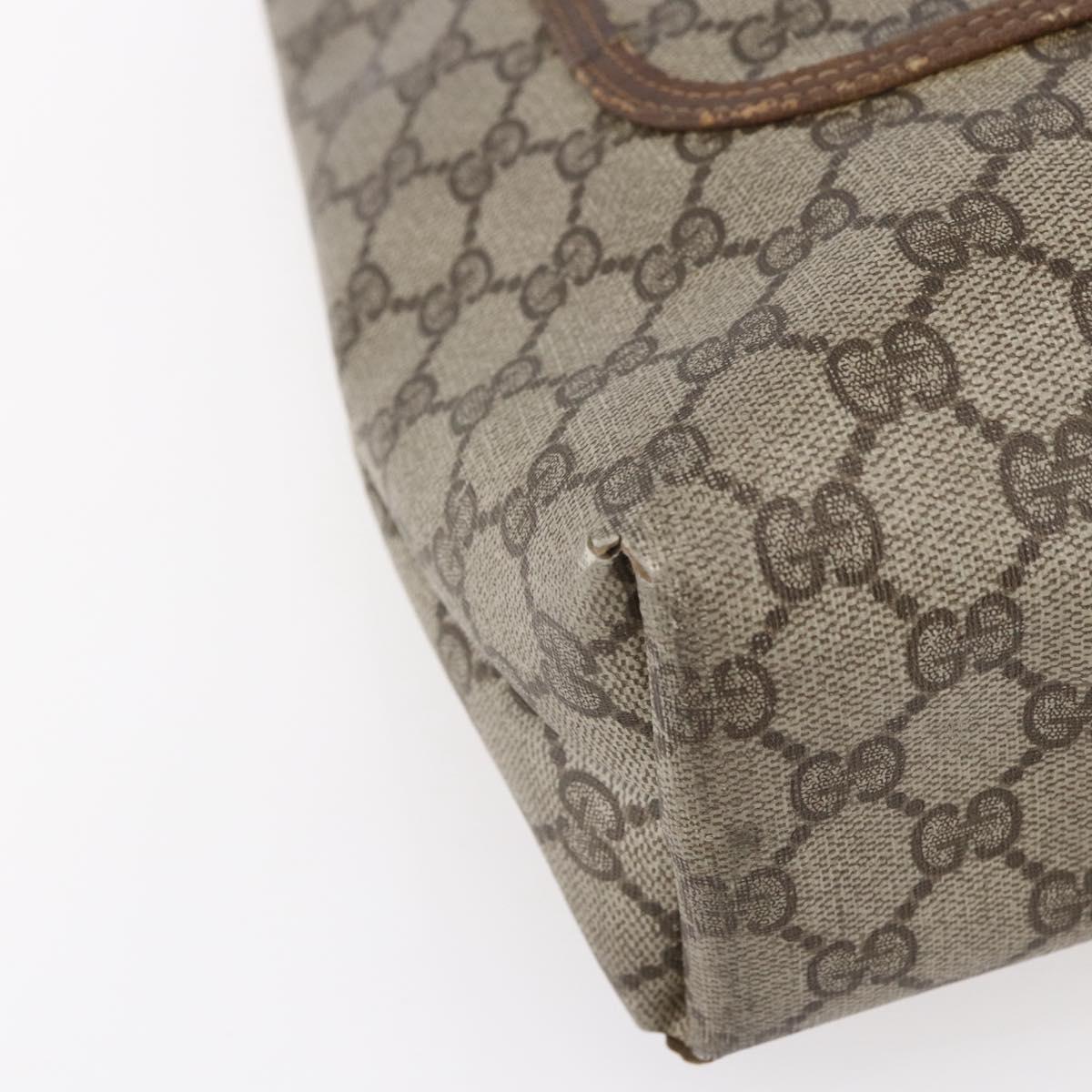 GUCCI GG Supreme Web Sherry Line Tote Bag PVC Beige Red 39 02 003 Auth 153071