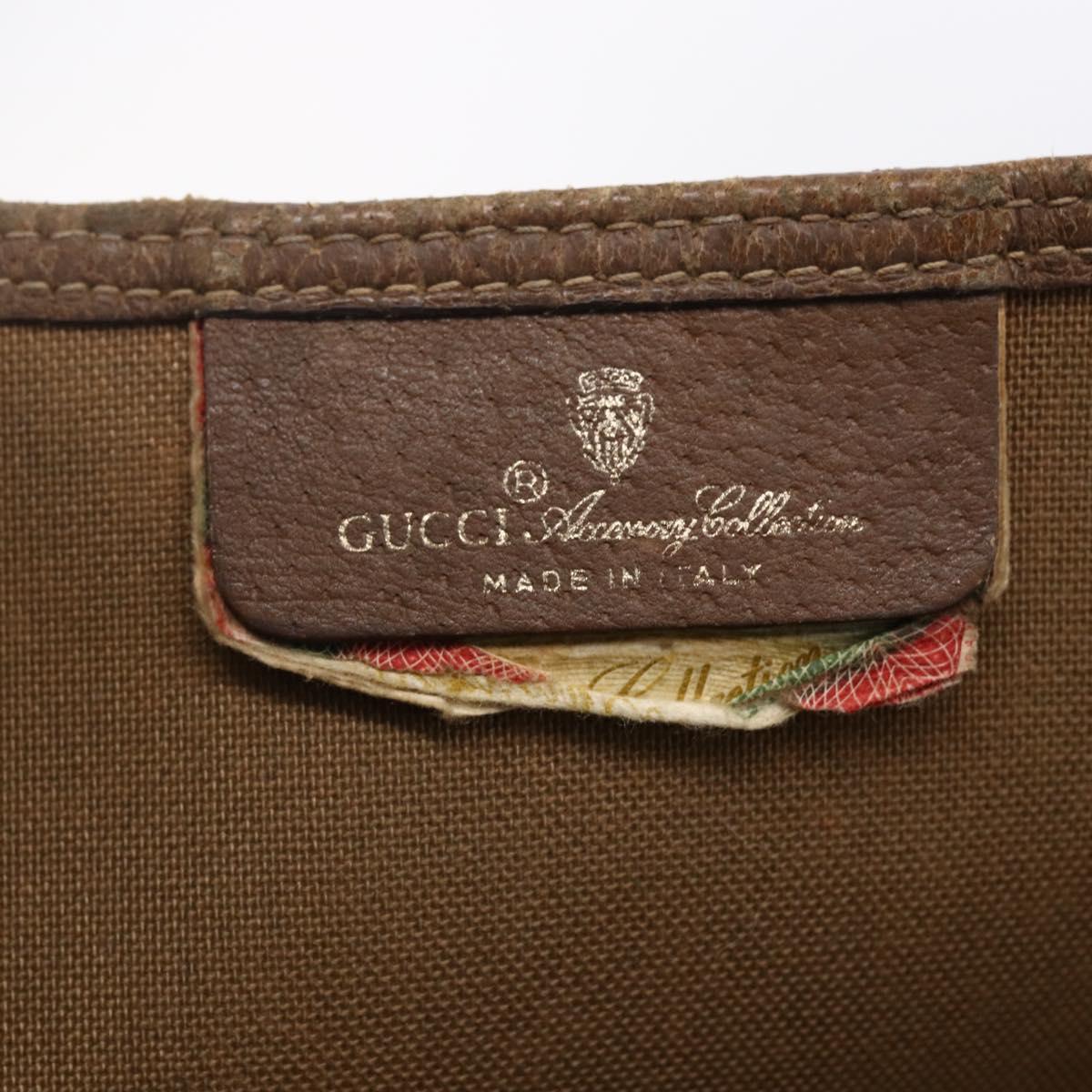 GUCCI GG Supreme Web Sherry Line Tote Bag PVC Beige Red 39 02 003 Auth 153071