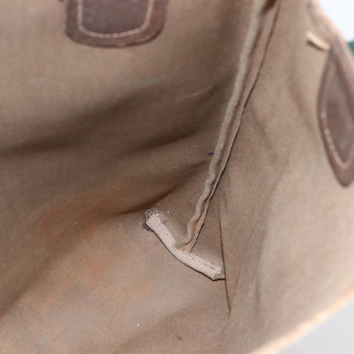 GUCCI GG Supreme Web Sherry Line Tote Bag PVC Beige Red 39 02 003 Auth 153071